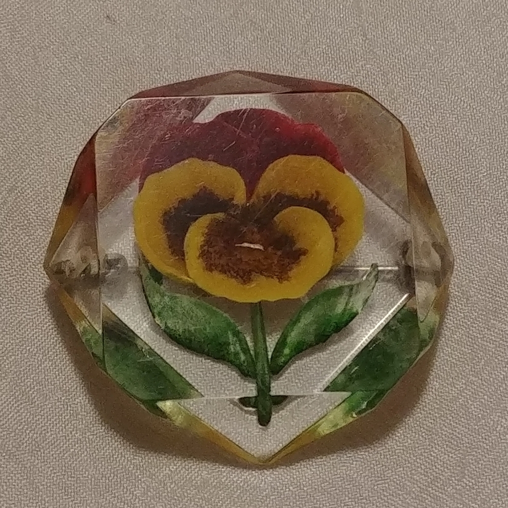 🌺2/$25 or 5/$50 Lucite Pansy Brooch